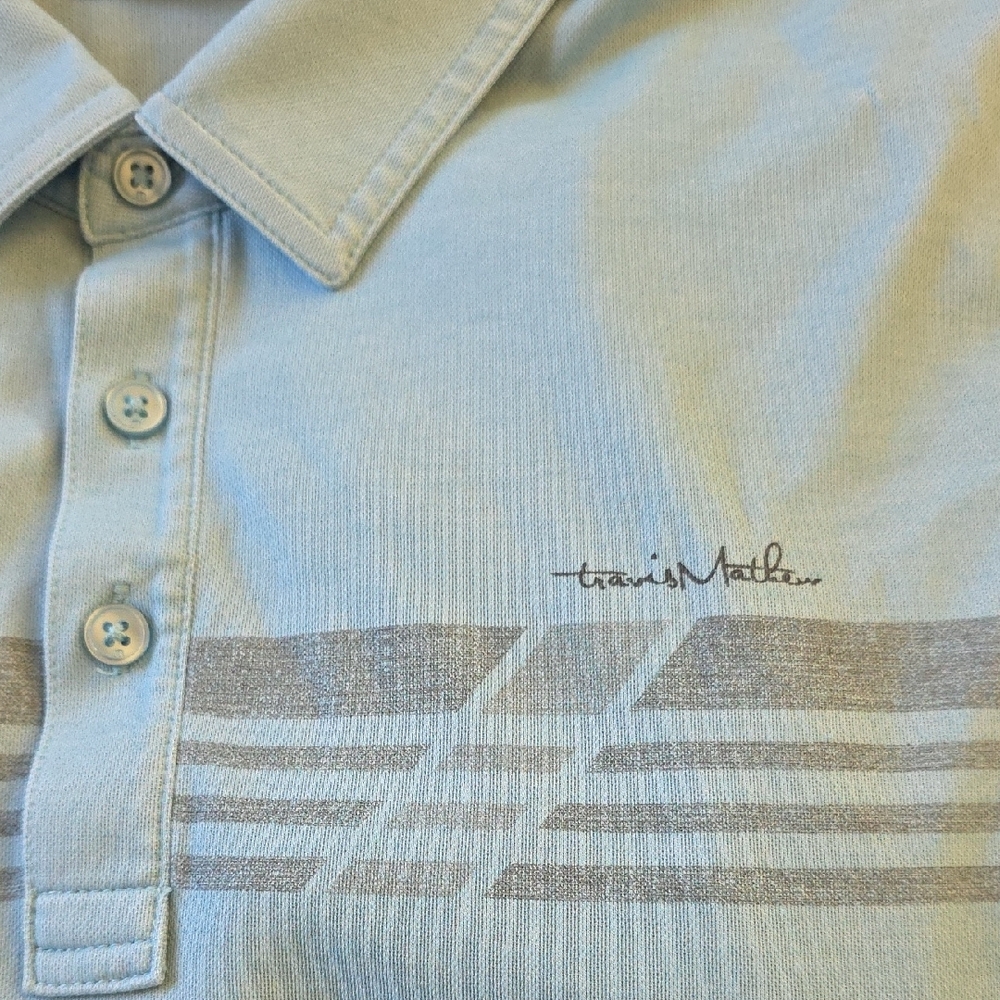 Travis Matthew Sky Blue Polo Shirt - Picture 2 of 3